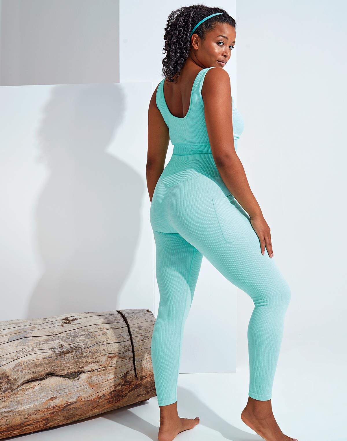 Women's TriDri® seamless '3D fit' multi-sport sculpt solid colour leggings  - KS Teamwear